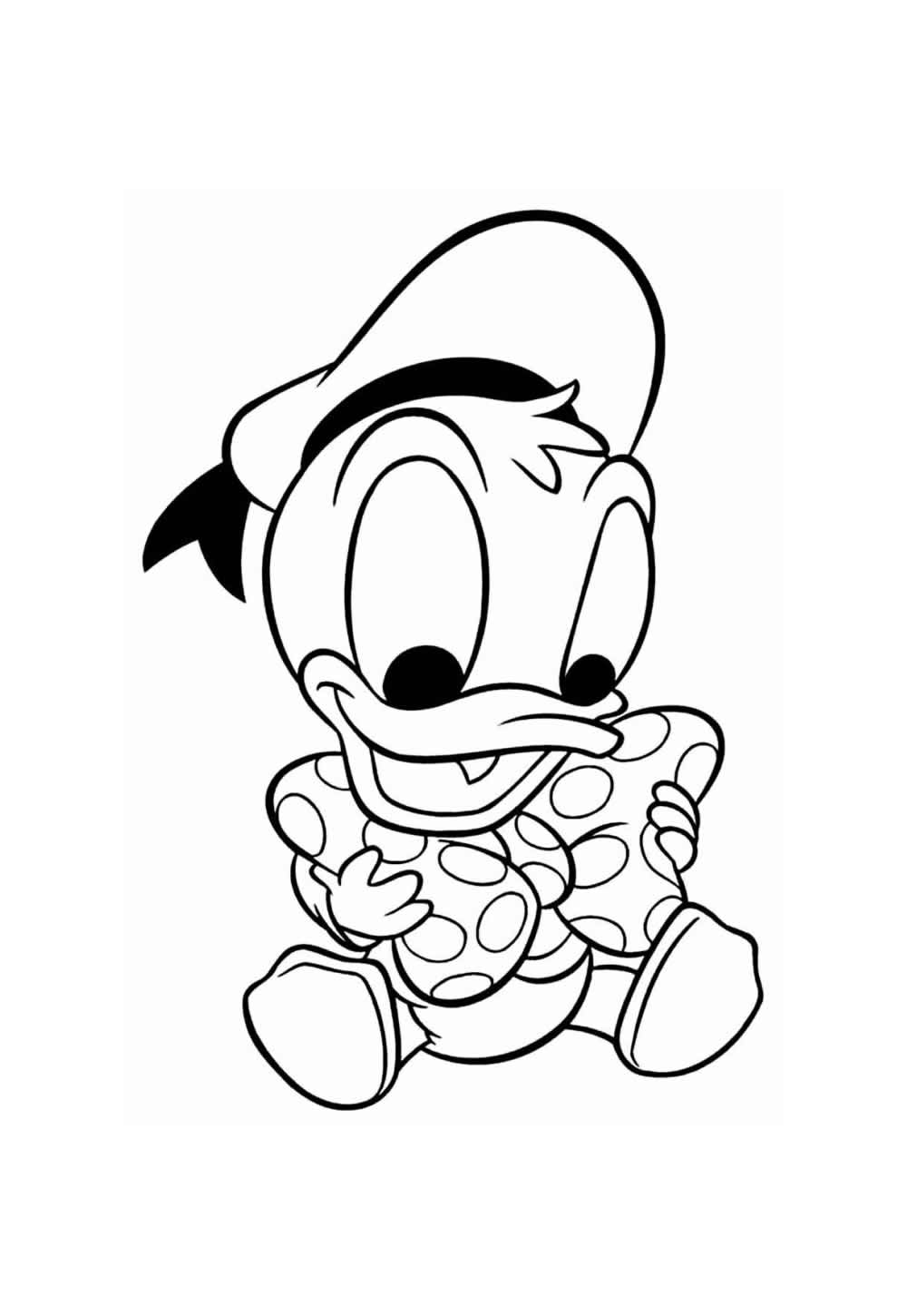 Desenho de Pato Donald para pintar