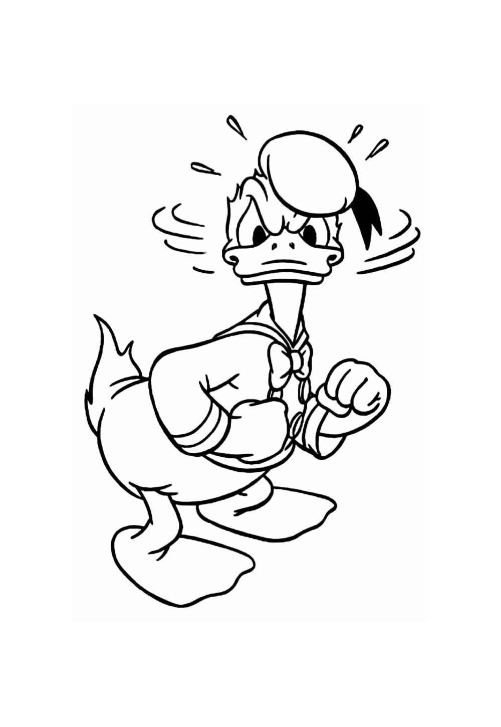 Desenho de Pato Donald para pintar