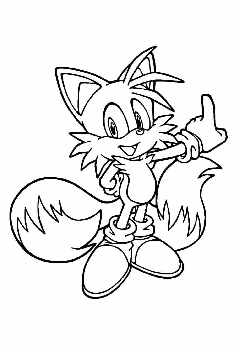 Desenho de Tails para colorir