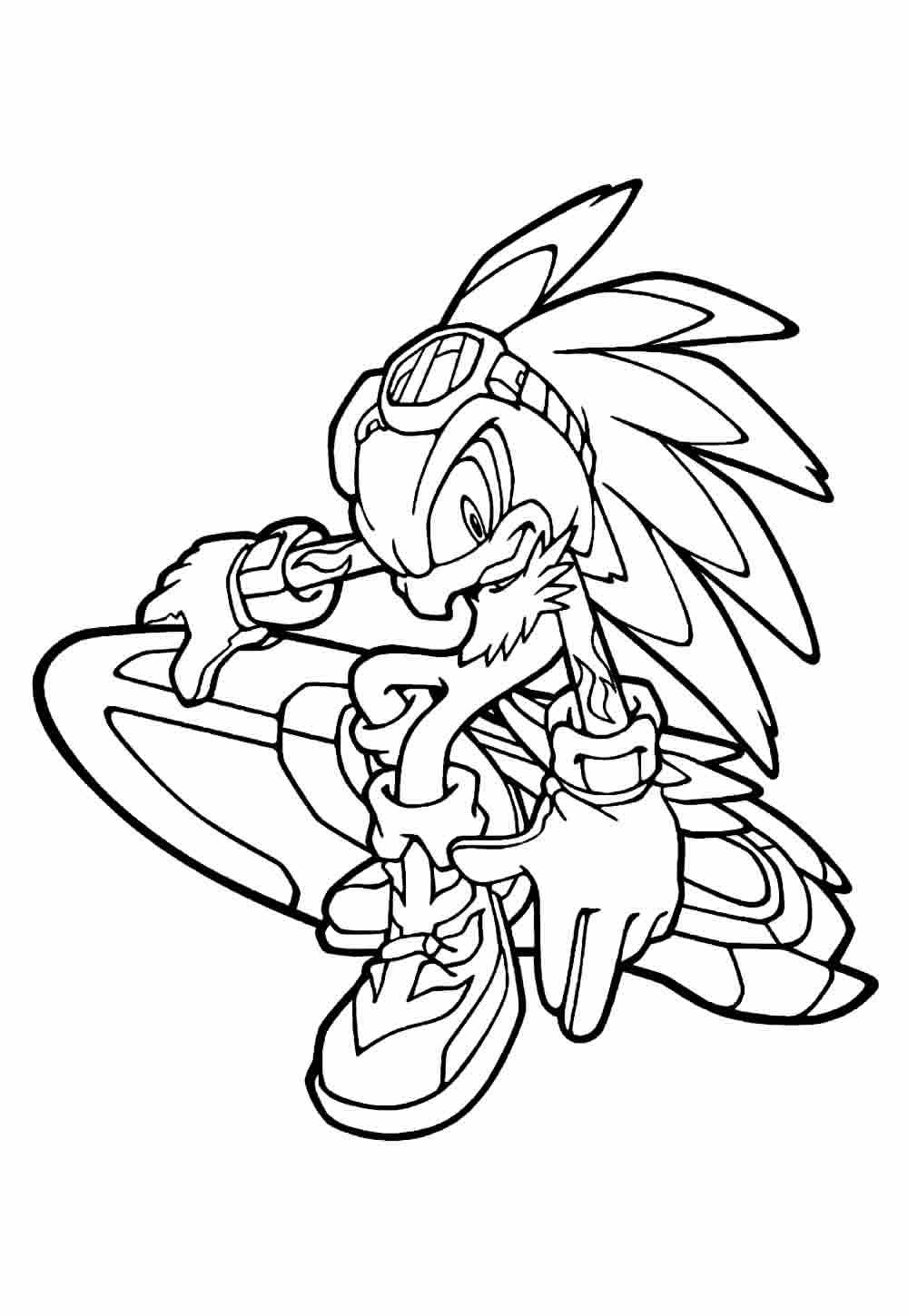 Imagem do Sonic para pintar