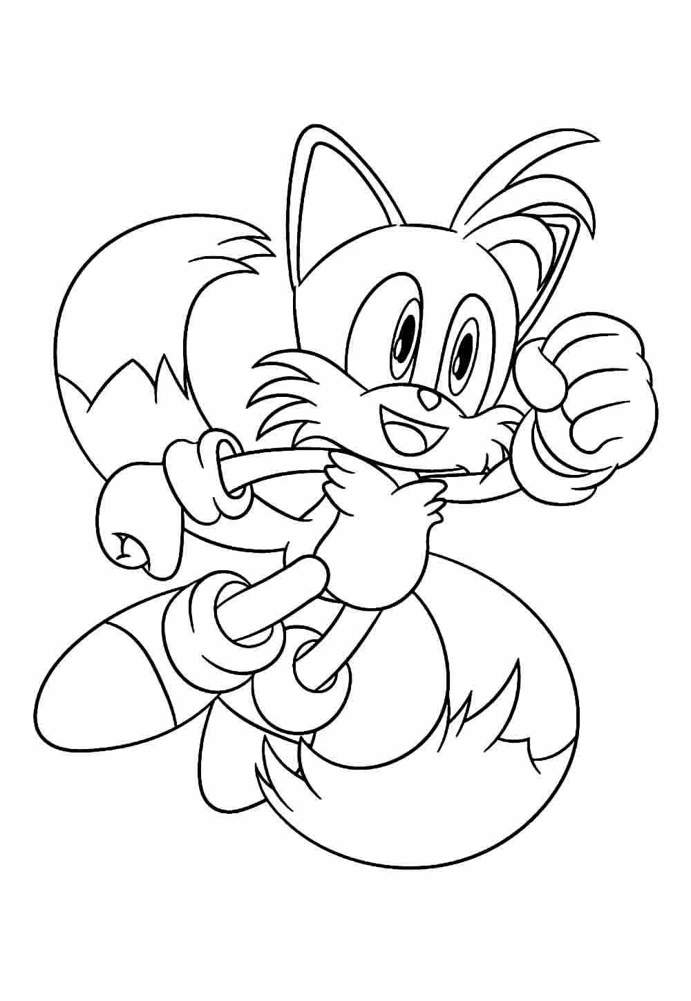 Desenho de Tails para colorir