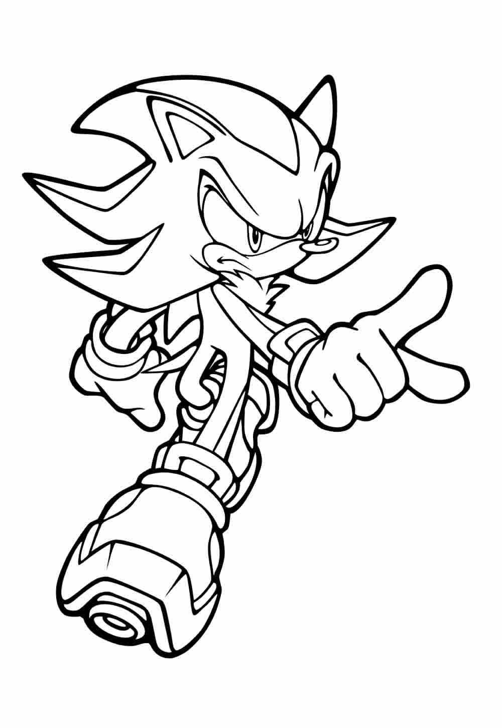 Desenho do Sonic para pintar