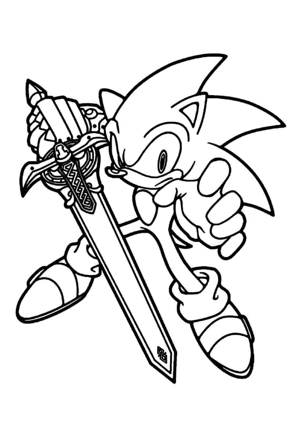 Desenhos de Sonic para colorir