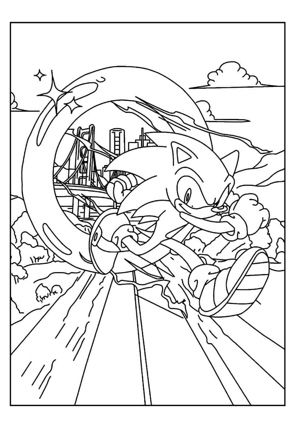 Desenho para colorir - Sonic