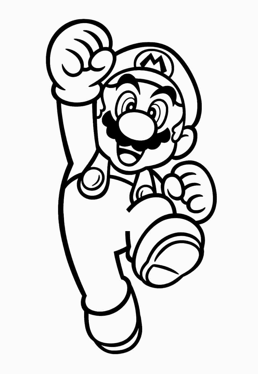 Desenho de Mario Bros para pintar