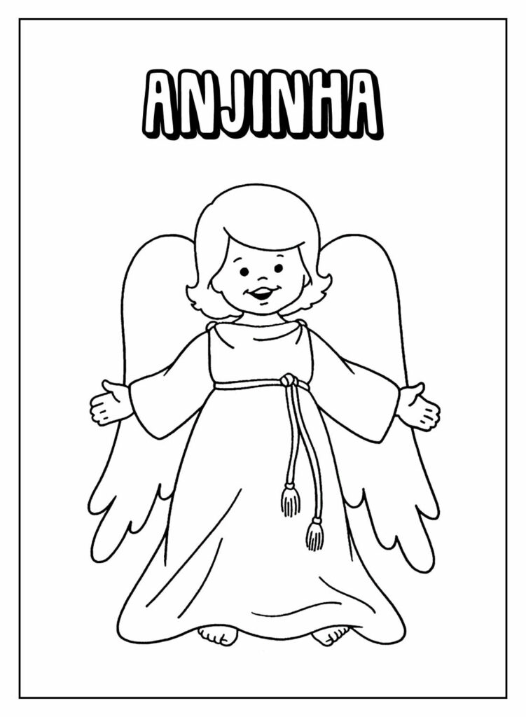Desenho Educativo para colorir de Anjinha