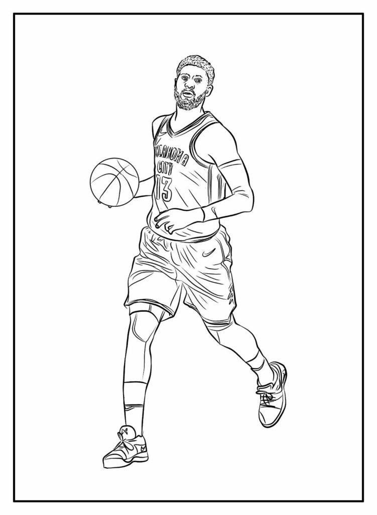 Desenhos de Basquete para colorir - Bora Colorir