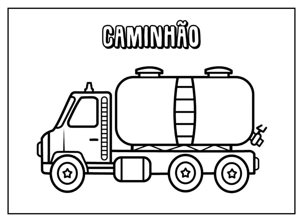 Desenhos de caminhão para colorir [ 2023] → Caminhões Top