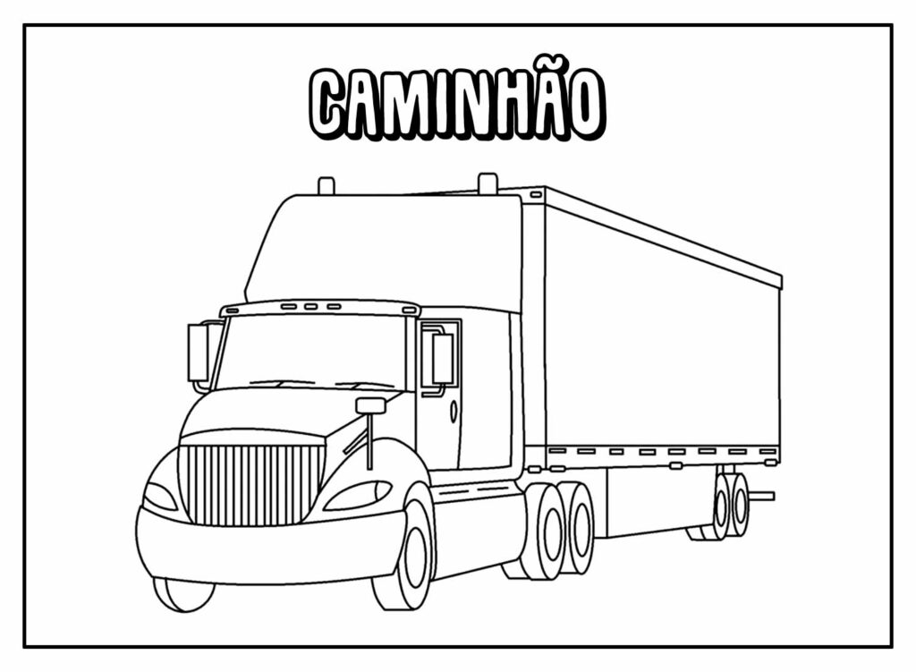 Desenho De Caminhao Para Colorir