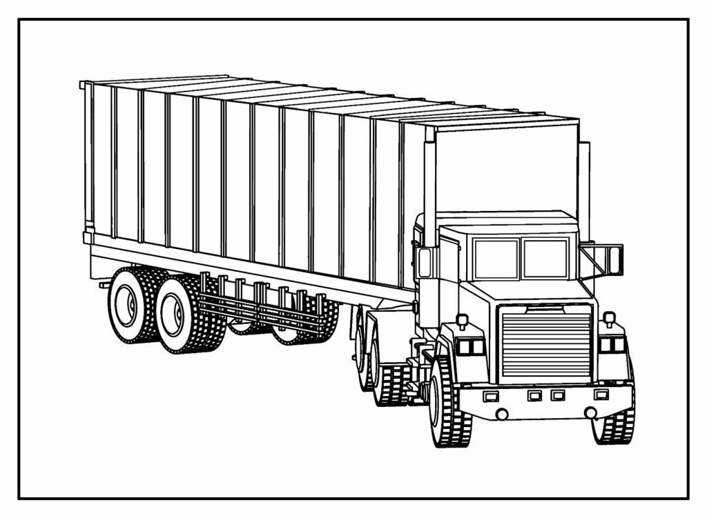 desenho de caminhão rebaixado para colorir