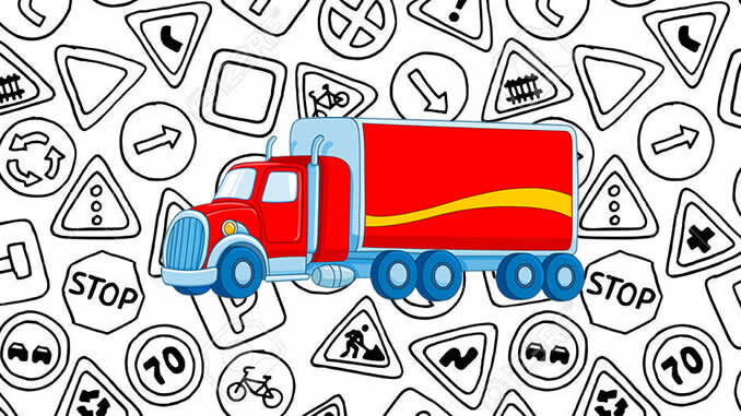 Desenhos de Caminhão para colorir