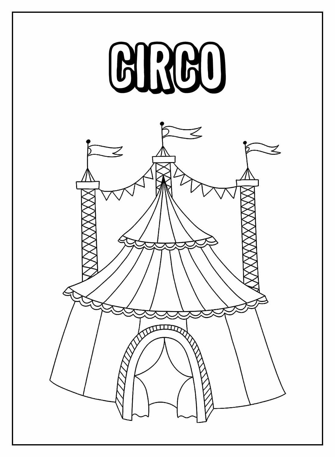 Desenhos de Circo para colorir - Bora Colorir