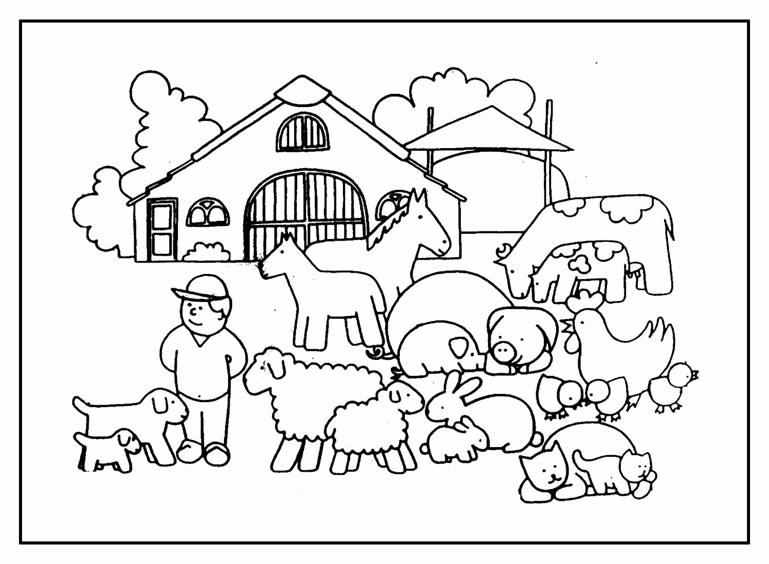 Desenhos de Fazenda para colorir - Bora Colorir