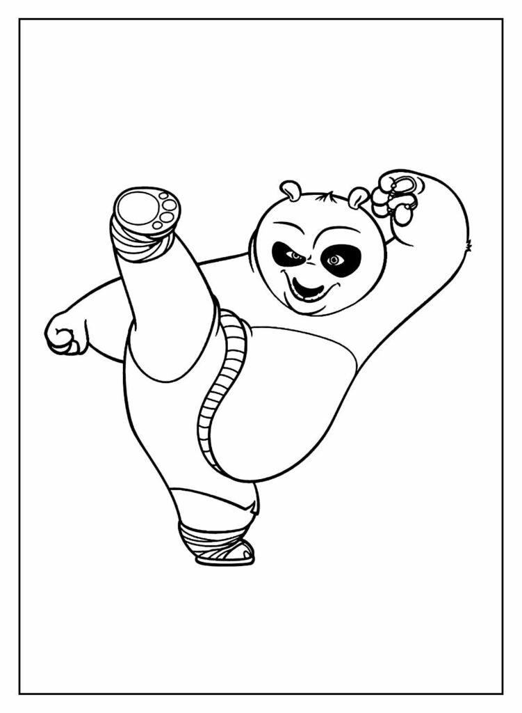 Desenhos do Kung Fu Panda para Imprimir e Colorir