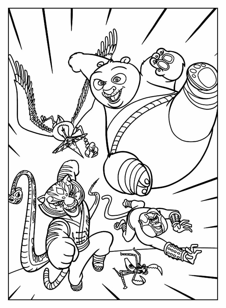 Desenhos do Kung Fu Panda para colorir - Bora Colorir