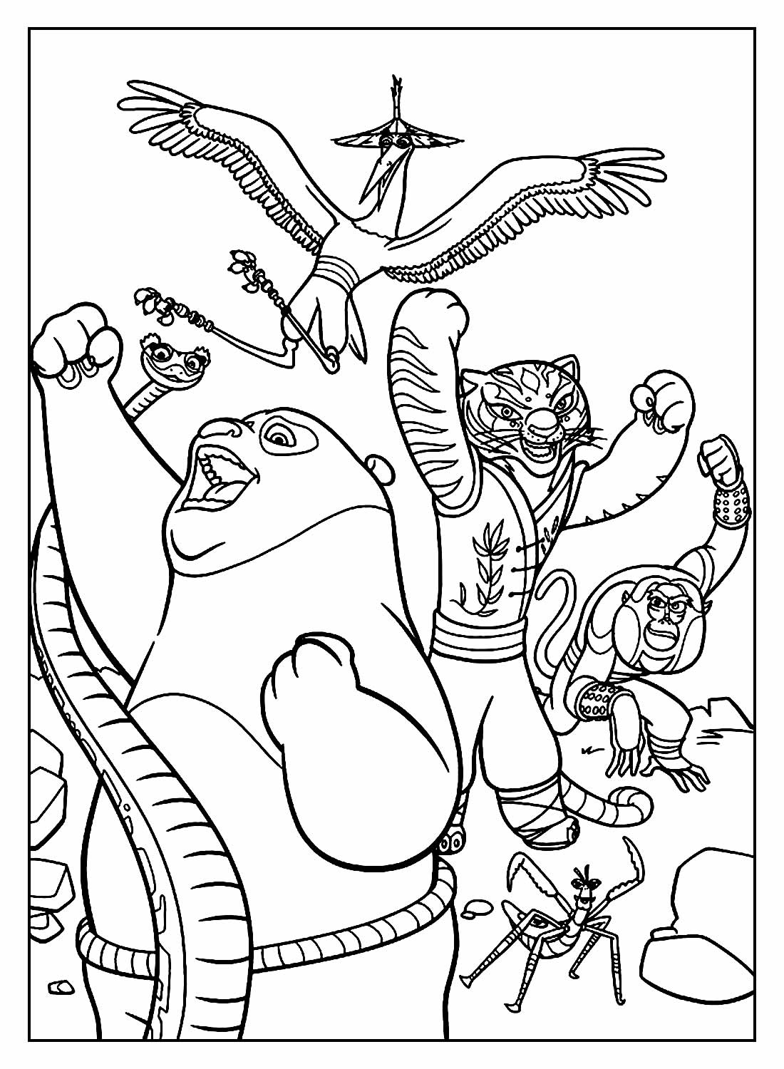 Desenhos do Kung Fu Panda para colorir - Bora Colorir