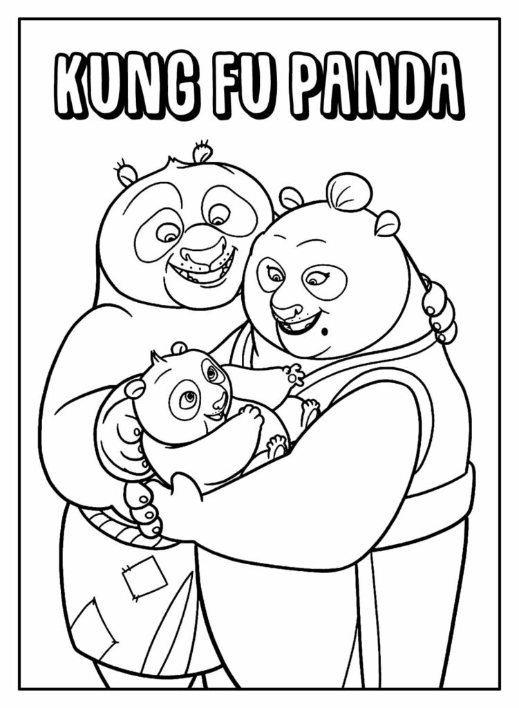 Desenho Educativo de Kung Fu Panda