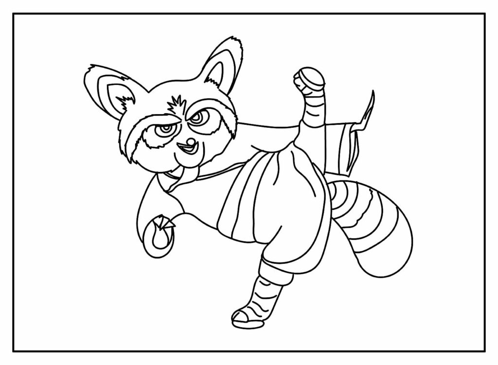 Desenho do Kung Fu Panda para pintar