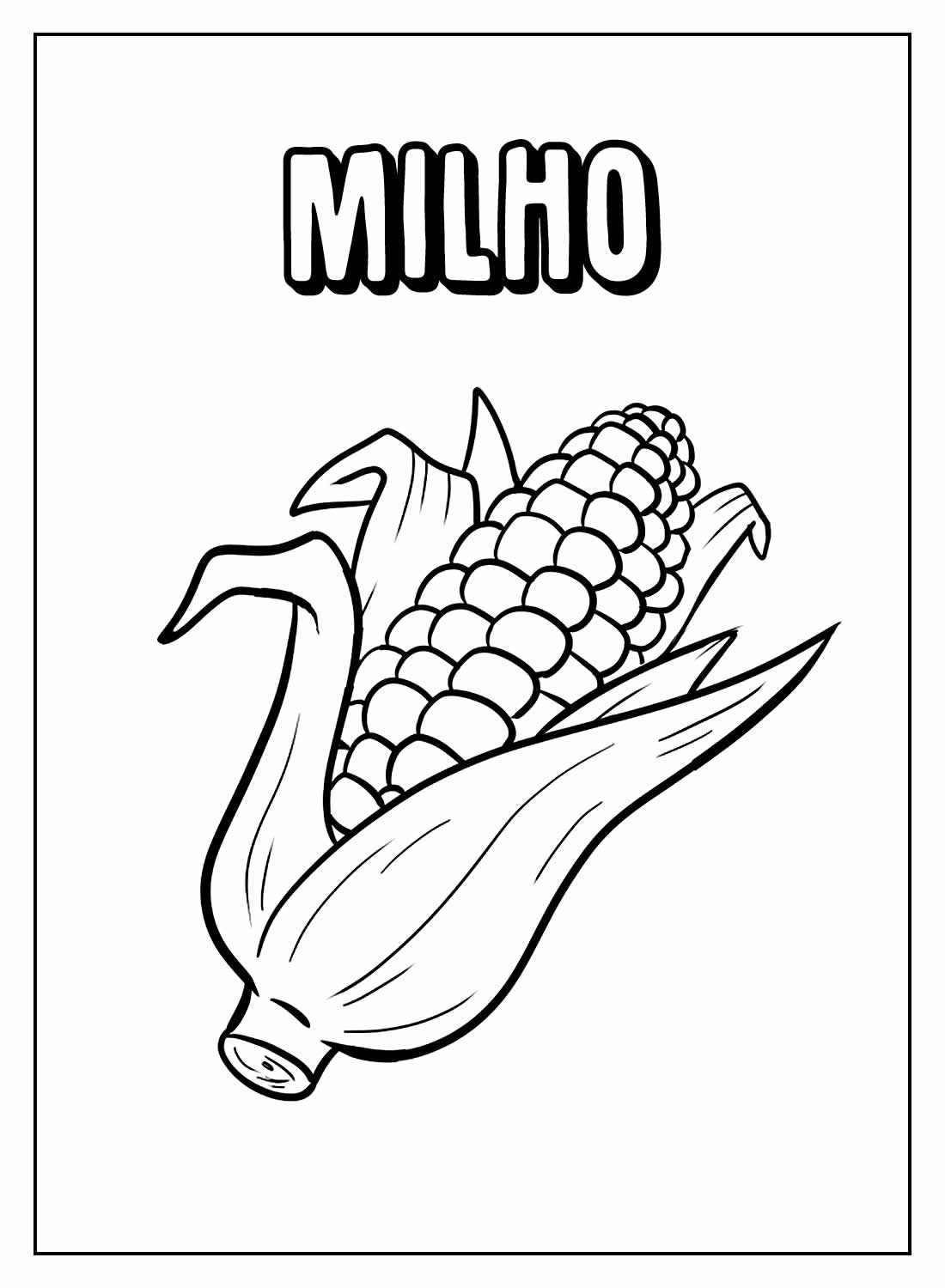 Desenhos De Milho Para Colorir Bora Colorir