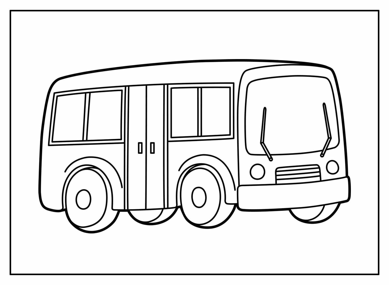 Desenhos de Ônibus para colorir - Bora Colorir