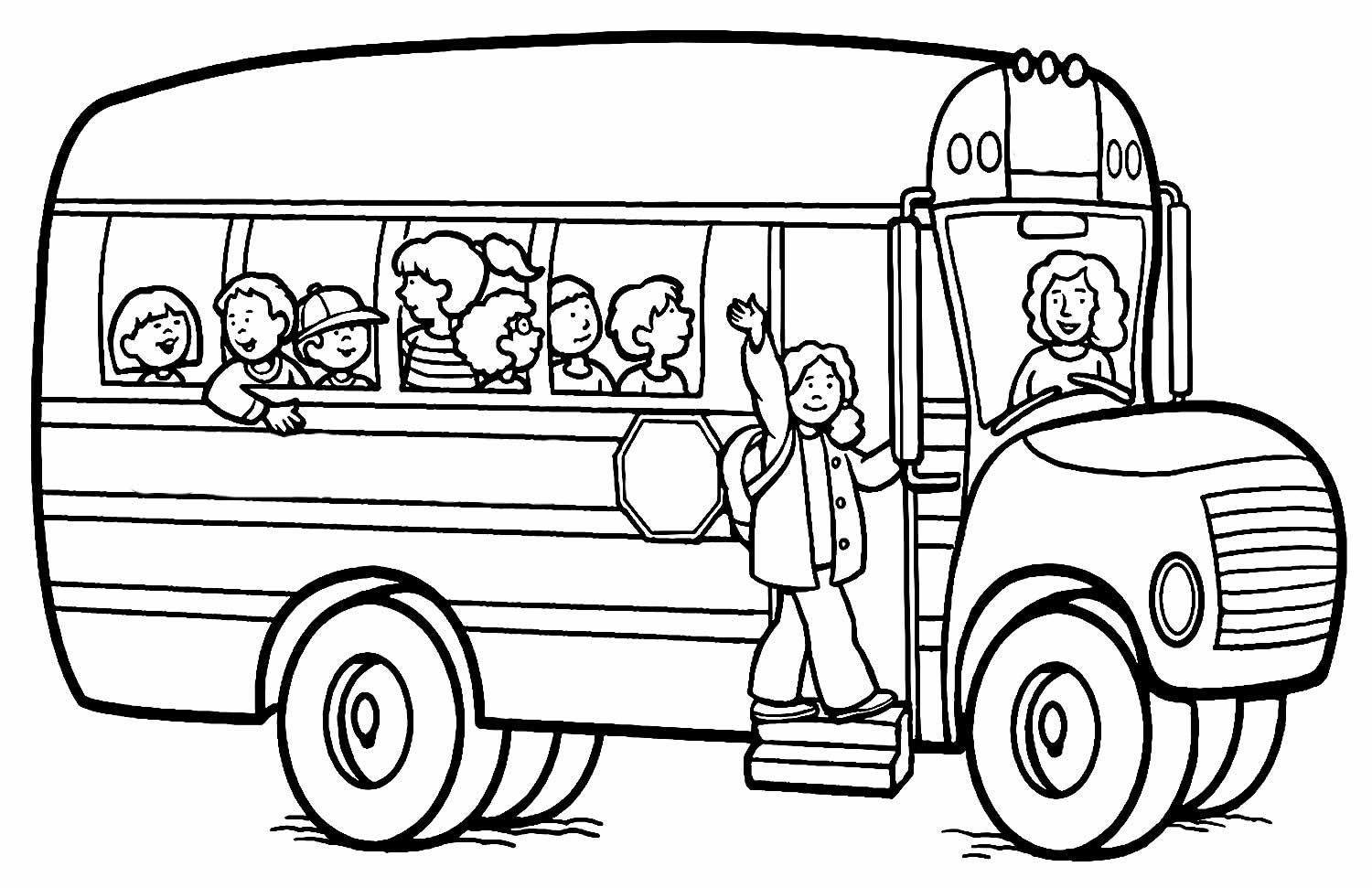 Desenhos de Ônibus para colorir - Bora Colorir