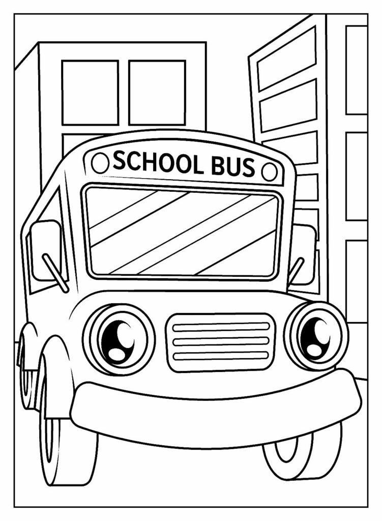 Desenho de Ônibus Escolar para colorir