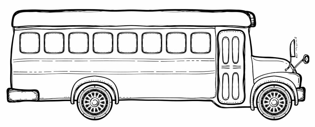Desenho do Ônibus para pintar