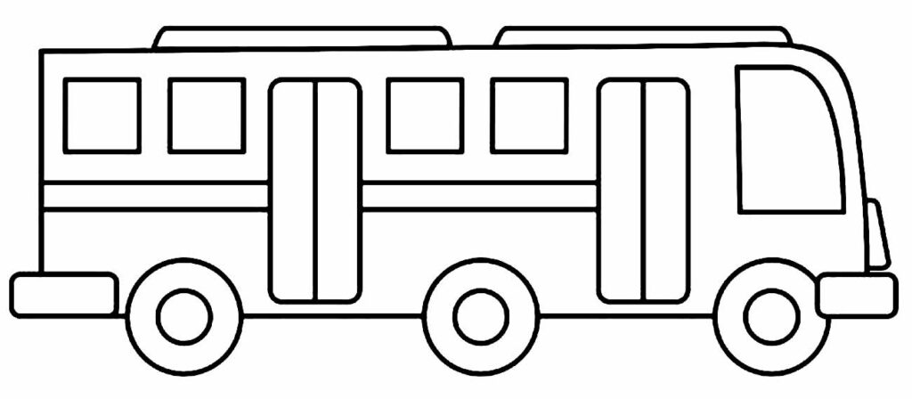 Colorir desenho de Ônibus