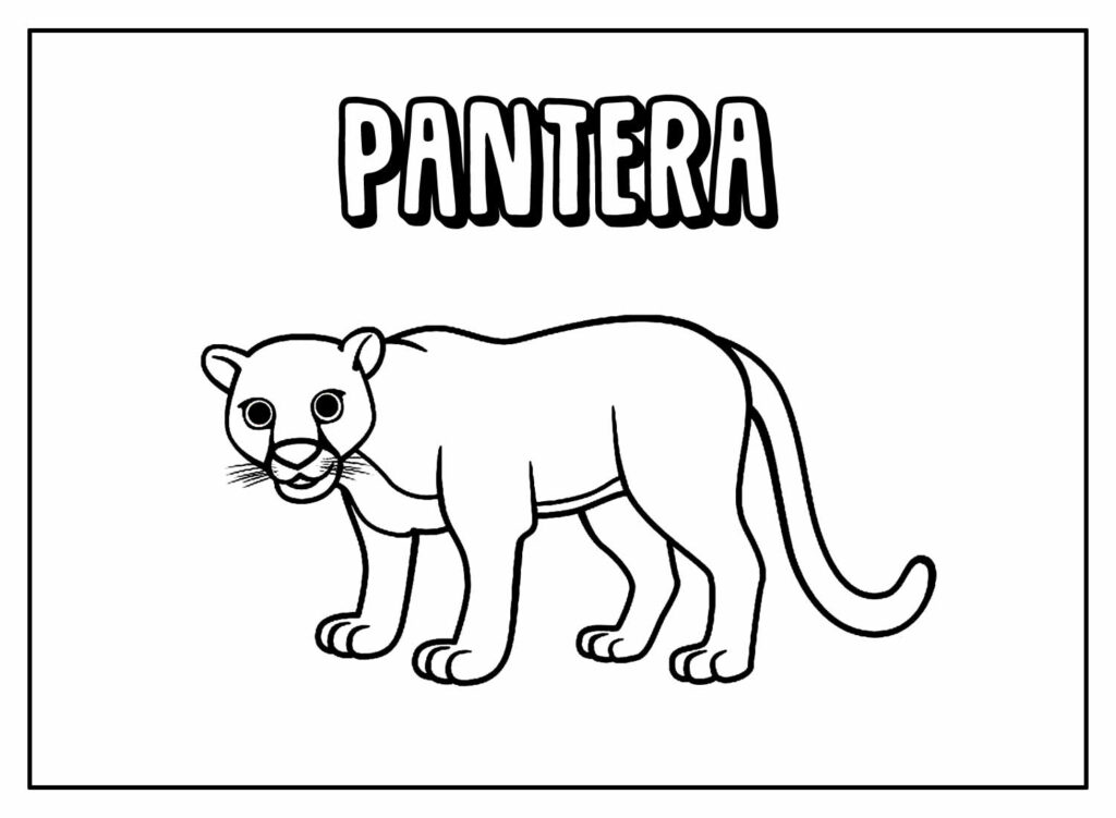 Desenho Educativo de Pantera