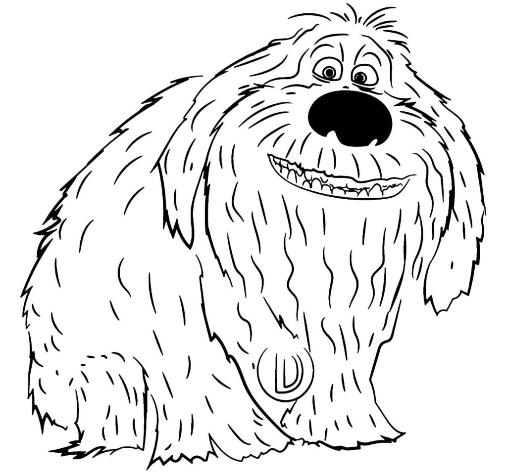 Desenho de Duke para colorir - Pets