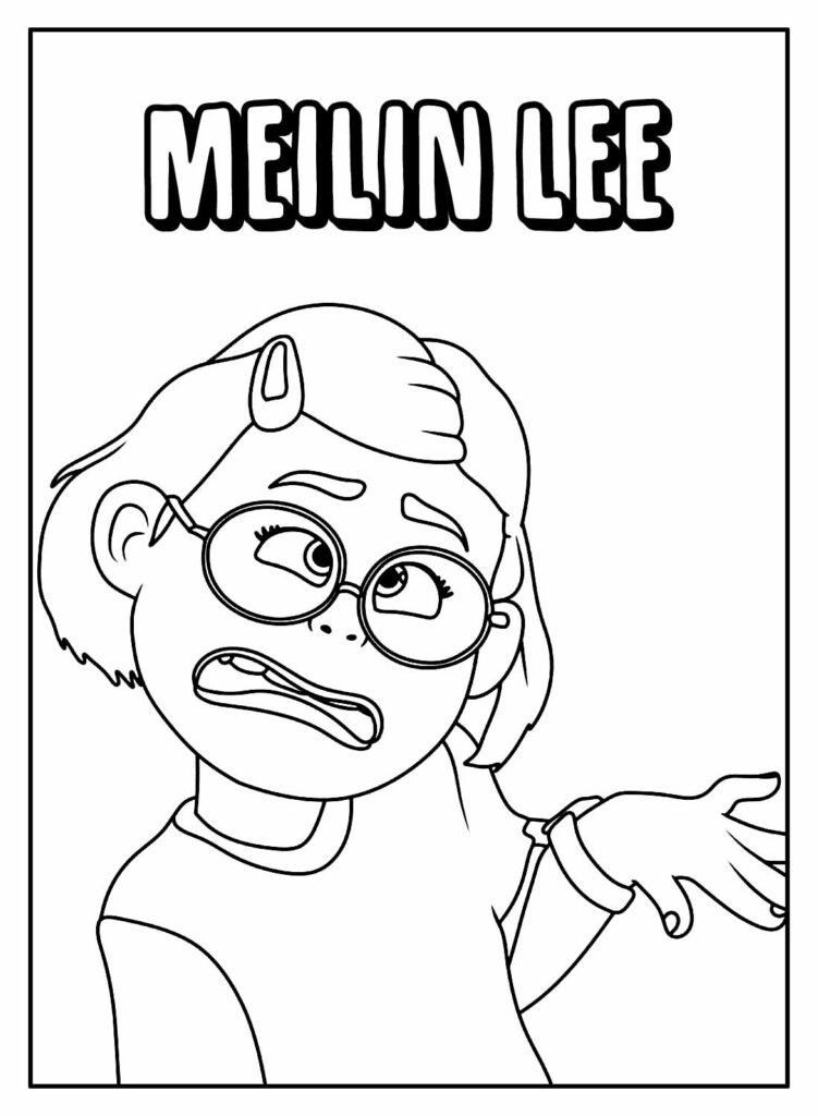 Meilin Lee - Red - Desenho para colorir