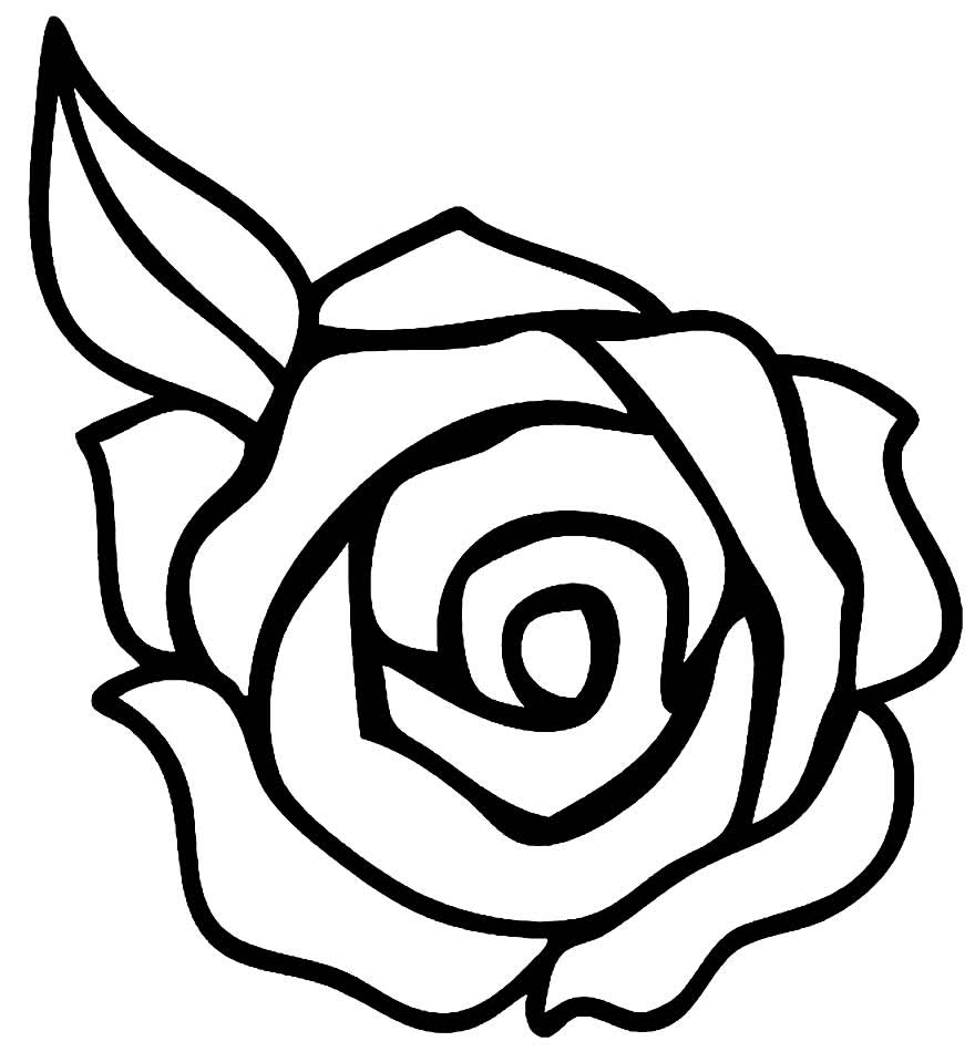 Desenho de Rosa para colorir
