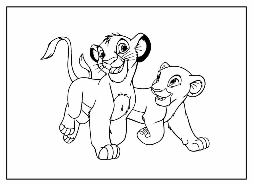 Desenho para pintar do Simba