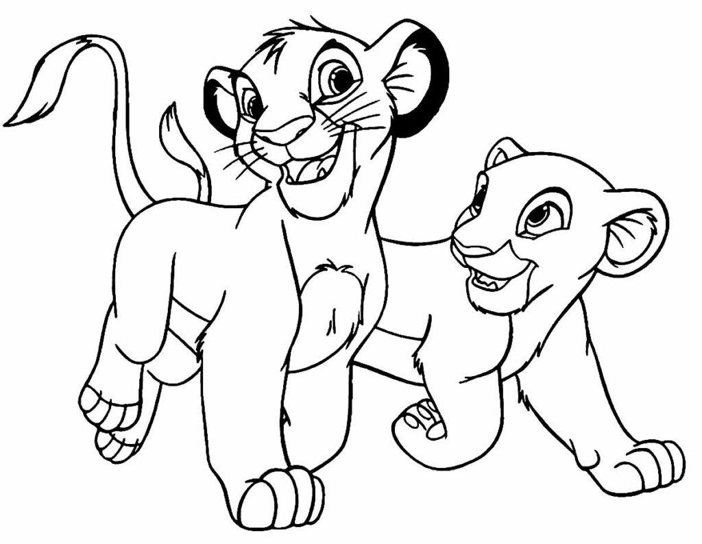 O Rei Leão - Desenho para colorir de Simba