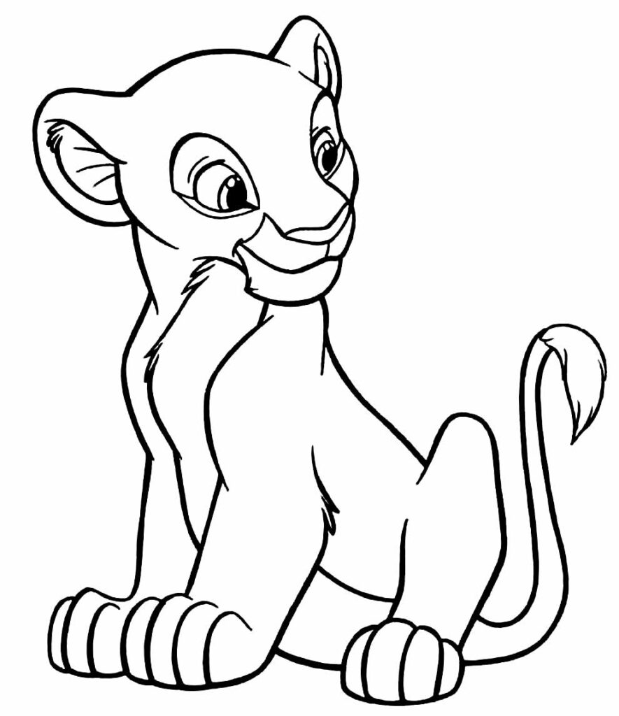 Desenho do Simba para colorir