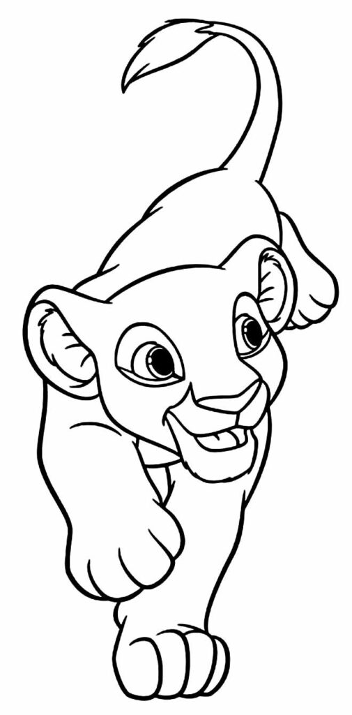 Desenho do Simba para colorir