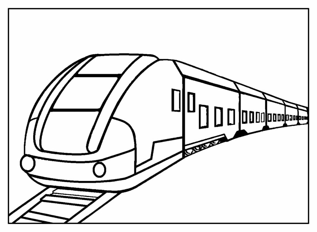 Desenho de Metrô para colorir