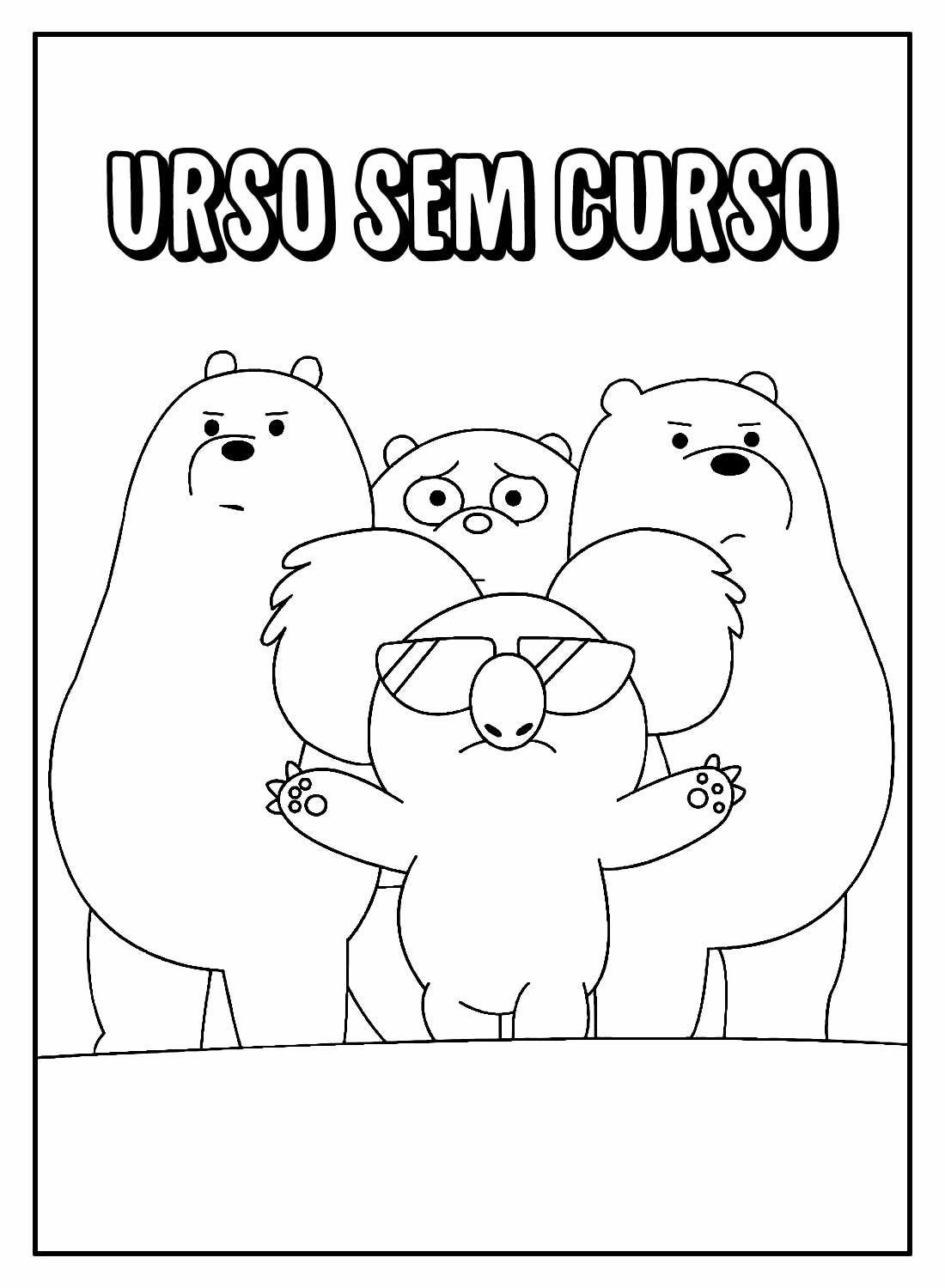 Desenhos de Urso Sem Curso para colorir - Bora Colorir