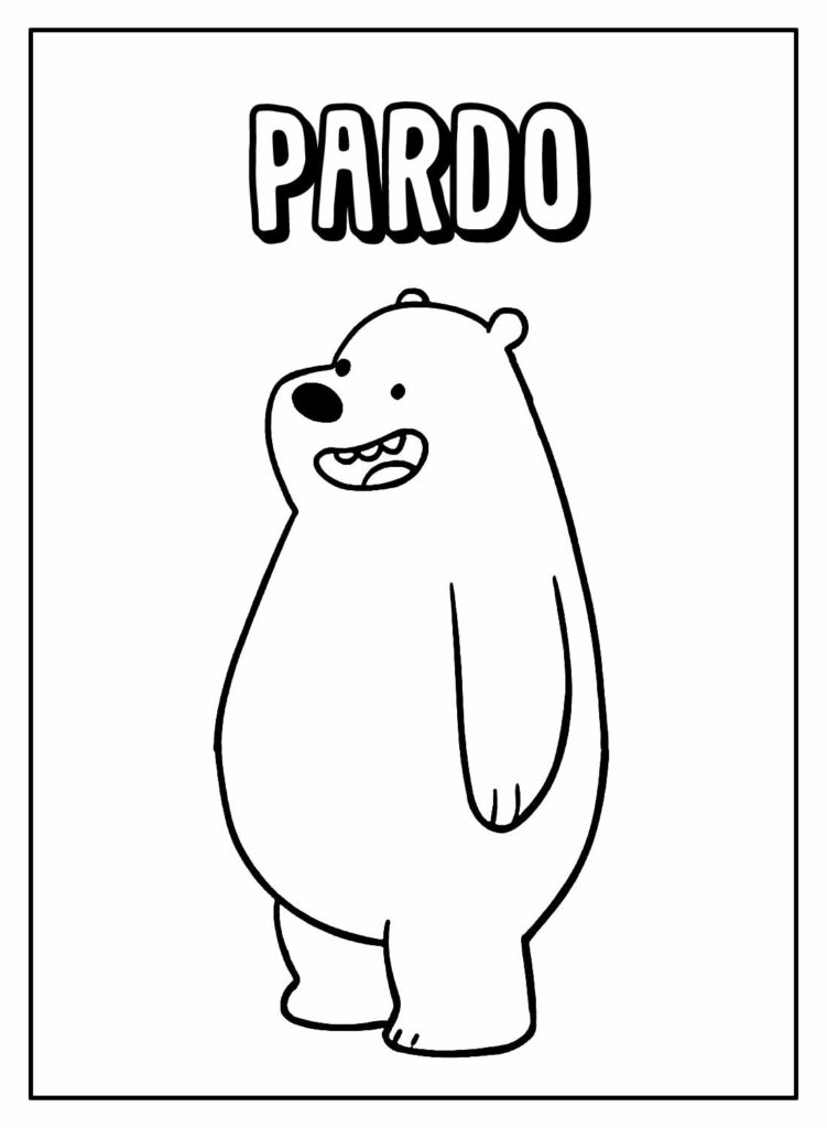 Desenho do Pardo para colorir - Urso Sem Curso