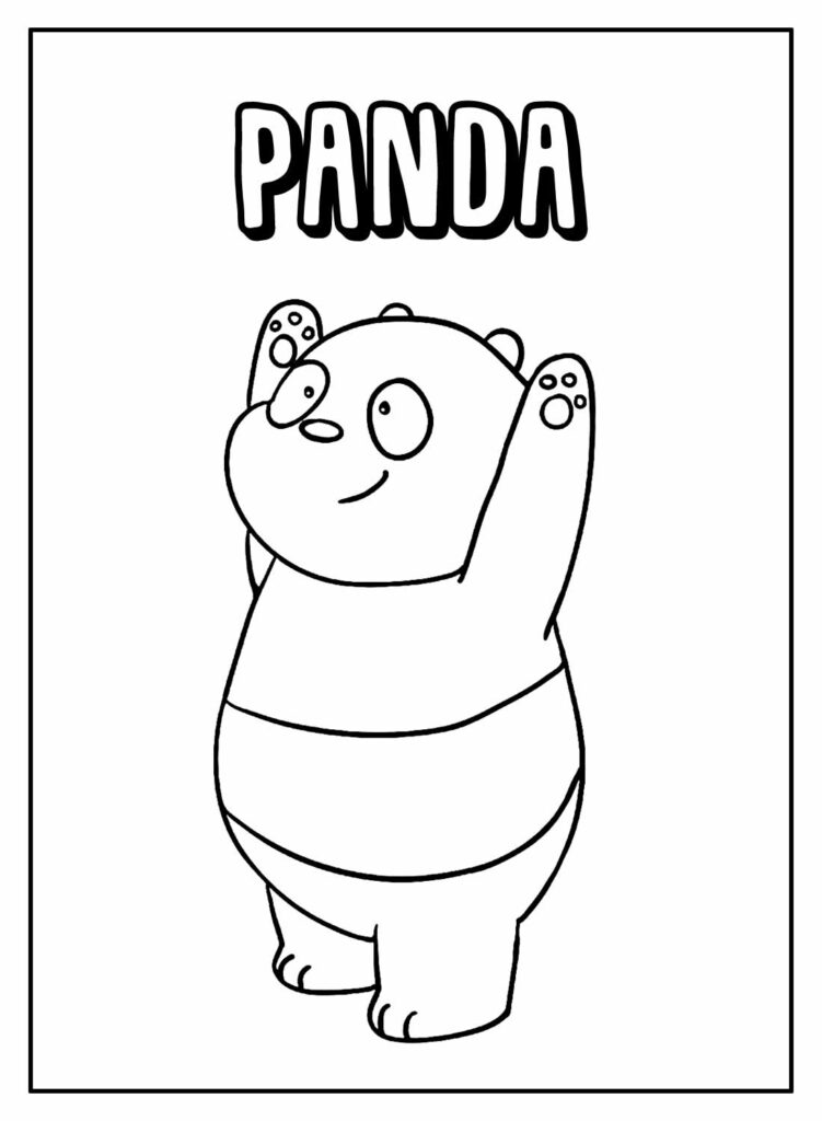 Desenhos de Panda para colorir - Urso Sem Curso