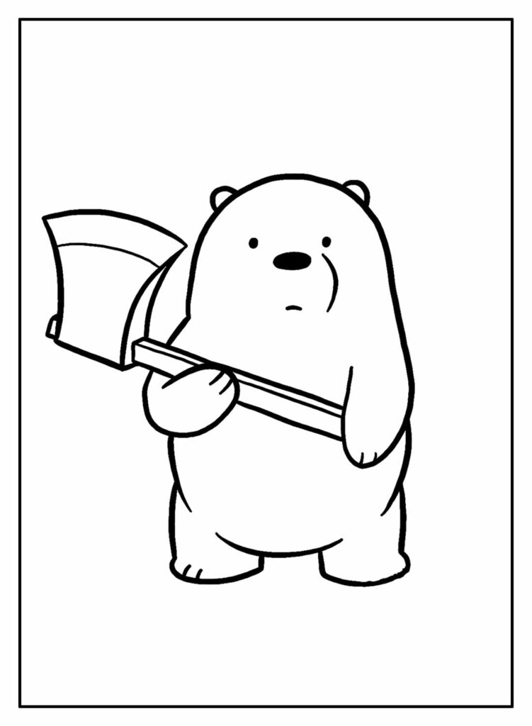 Colorir Desenho do Urso Sem Curso