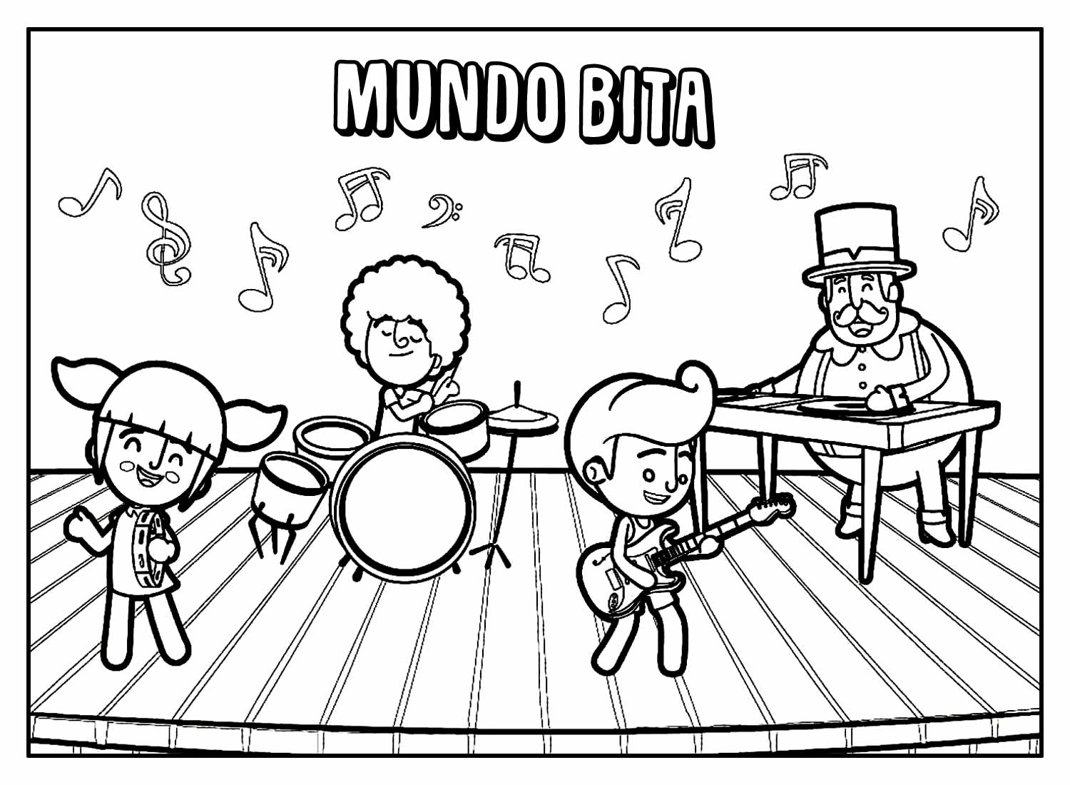 Desenhos do Mundo Bita para colorir - Bora Colorir