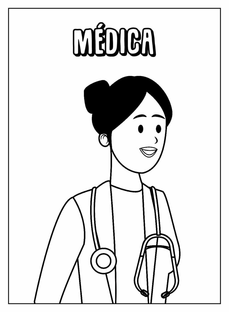 Médica para colorir - Imprimir Desenhos