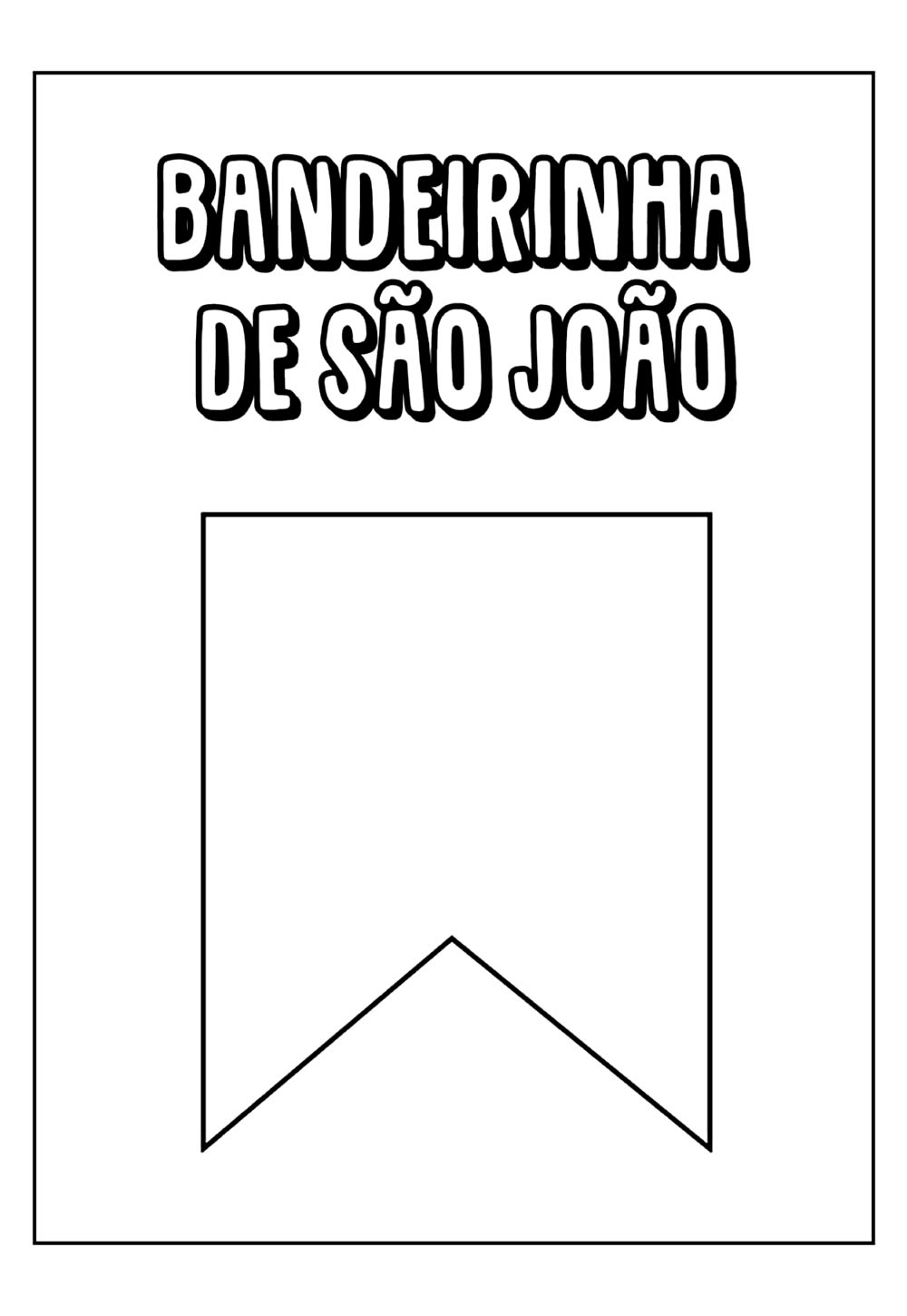 Desenho de Bandeirinha São João