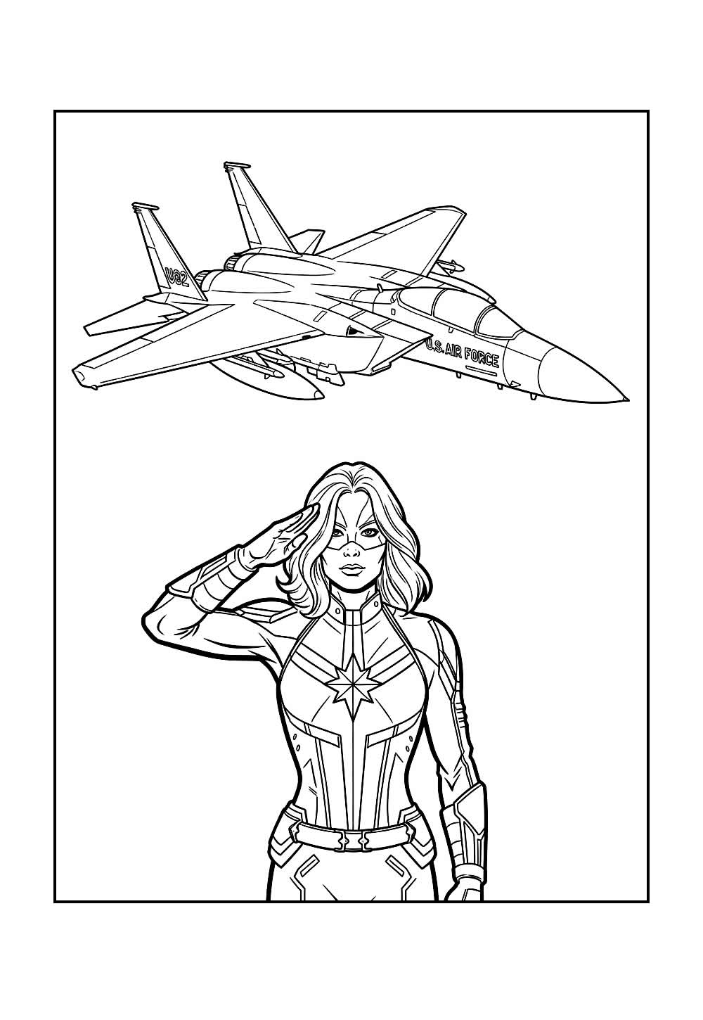 Desenho de Capitã Marvel