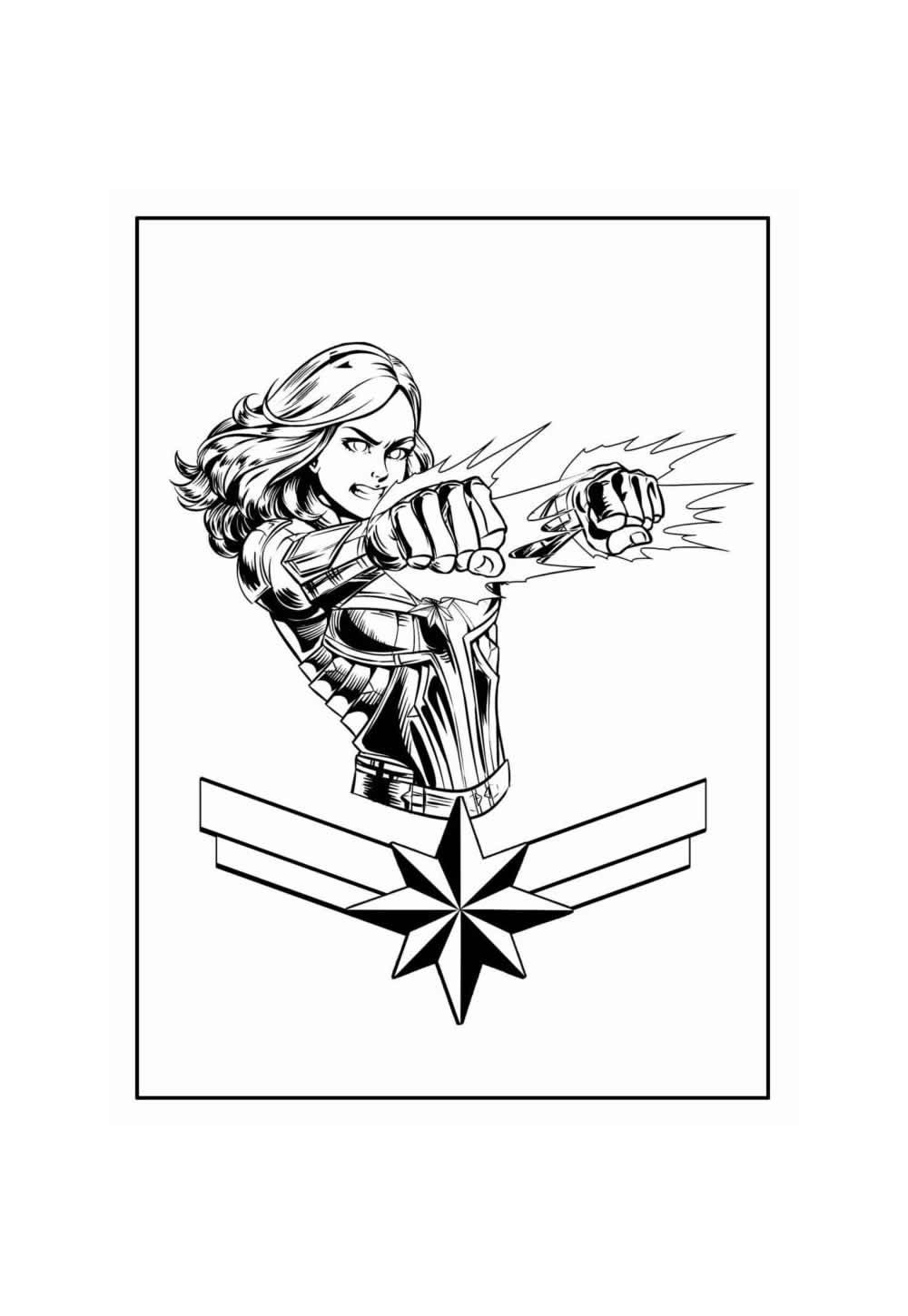Desenho da Capitã Marvel