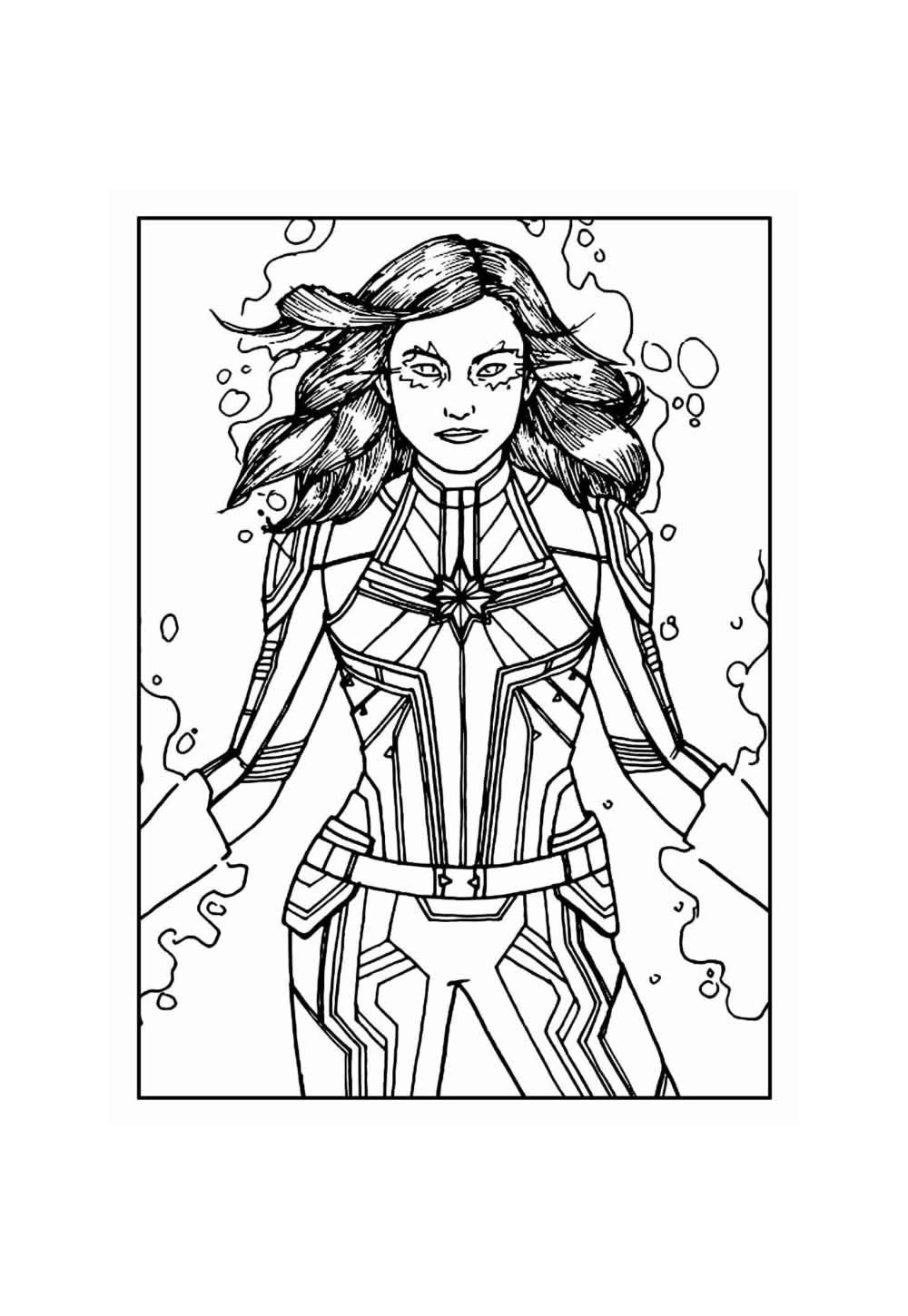 Desenho da Capitã Marvel