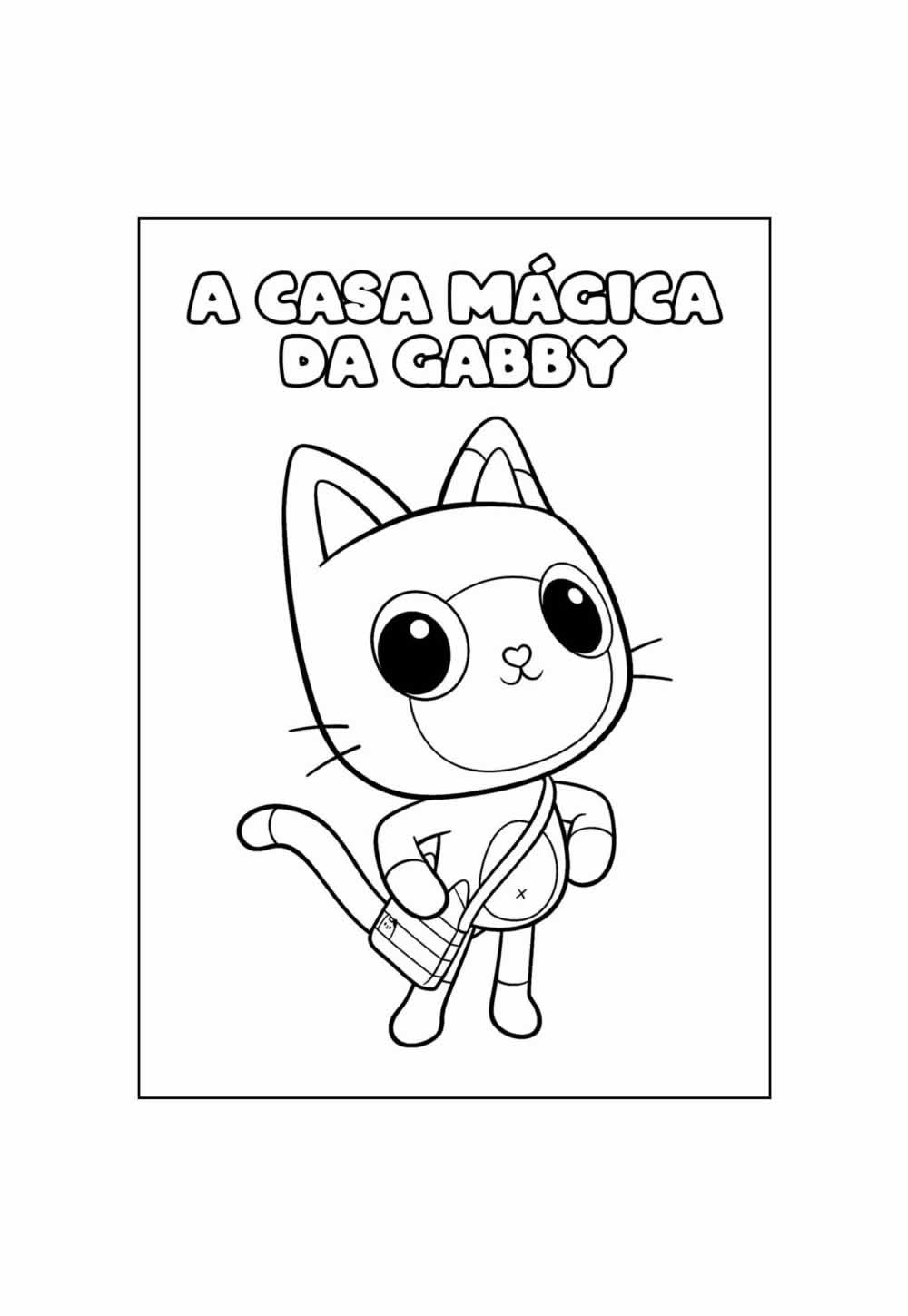 Desenho da Casa Mágica da Gabby para colorir