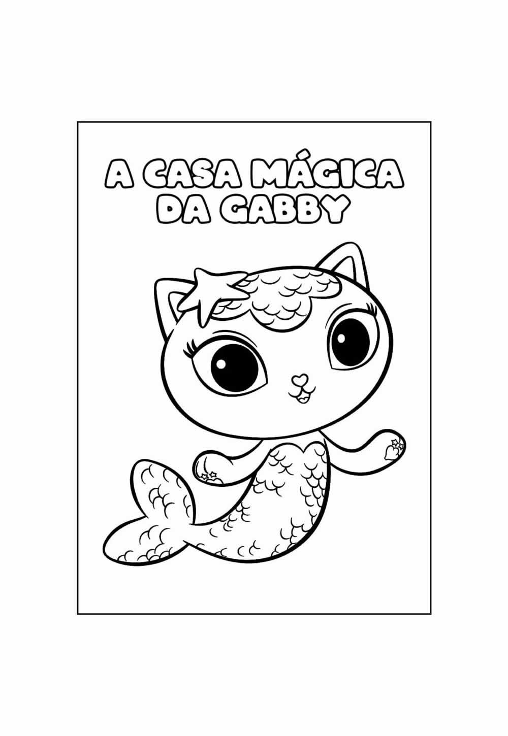 Desenho da Casa Mágica da Gabby para colorir