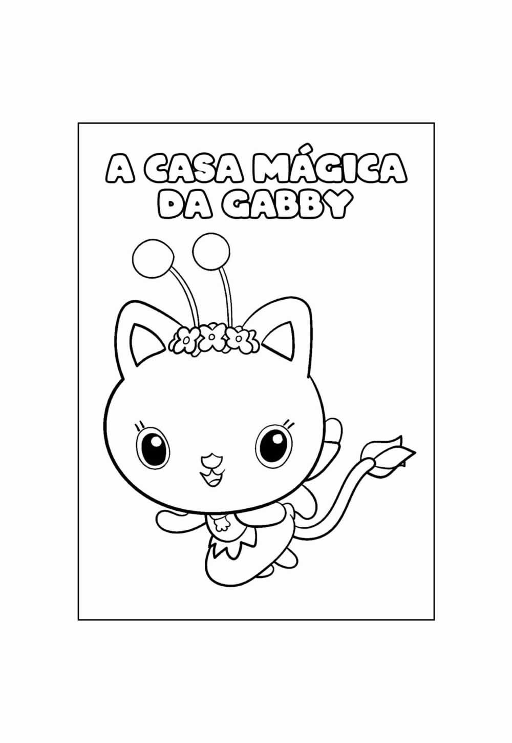 Desenho Educativo da Casa Mágica da Gabby para colorir